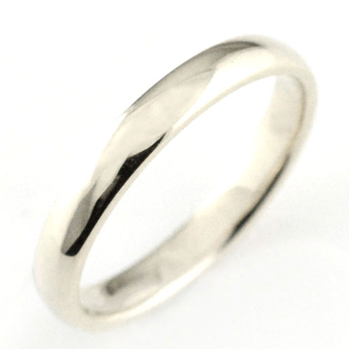 レディース リング プラチナ シンプル  結婚指輪 エンゲージリング ハンドメイド 甲丸 プラチナ900  3mm