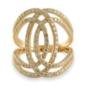 【10%OFFクーポン配布中】 k18 リング ダイヤモンド 指輪 18金 ダイヤ ゴールド レディース デザインリング ゆびわ 18k 1.00ct ギフト ジュエリー