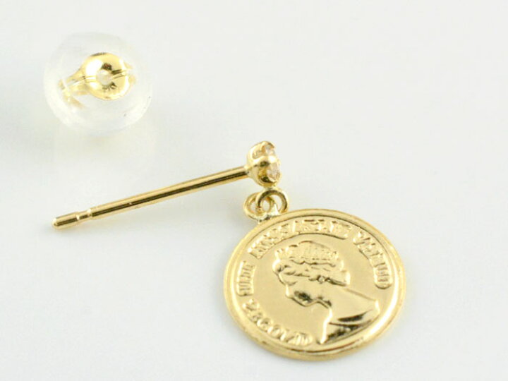 楽天市場】【10％OFFクーポン配布中】 コイン ピアス k18 ダイヤモンド 
