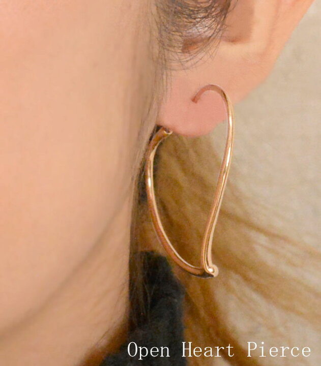 k18 イヤリング ハートゴールド - イヤリング 