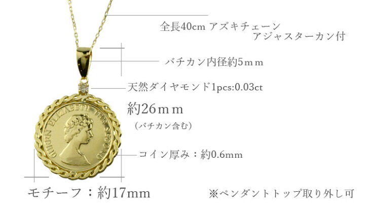 楽天市場】【10%OFFクーポン配布中】 コイン ネックレス k18 コイン 