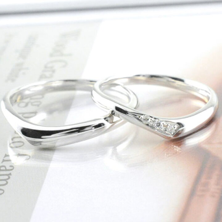 楽天市場 結婚指輪 マリッジリング ペアリング ダイヤモンド プラチナ Pt900 ペア 2本 セット ダイヤ 0 03ct ペアリング プラチナ メンズ レディース 記念日 指輪 シエロブルー