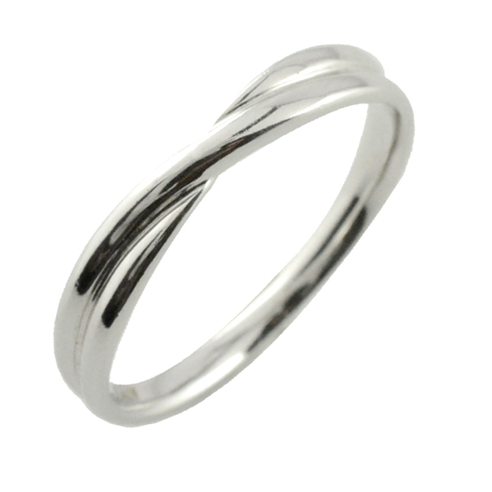 ペアリング 指輪 リング ホワイトゴールド k10 シンプル クロス デザインリング ゴールド 10k 10金 ダイヤモンド 地金リング 結婚指輪  エンゲージリング レデース メンズ ハンドメイド | シエロブルー