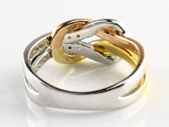 【楽天市場】リング 指輪 コンビリング pt900 k18 ダイヤモンド 