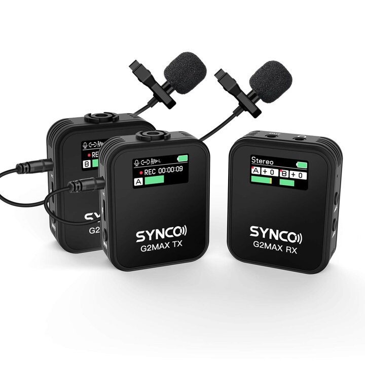 楽天市場】ワイヤレスマイク, SYNCO G2(A2) MAX ノイズキャンセル 約24  