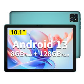 [レビューでケース特典] タブレット 10インチ Android13 12GB 128GB 保護フィルム ポイント 1280*800 8.0+5.0MP 8000mAh SDカード SIMカード WIFIモデル 5/2.4GHz 送料無料 初心者 子ども用タブレット GMS 軽量 ギフト PRITOM
