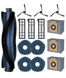 Eufy X10 Pro Omni 消耗品 ロボット掃除機 アクセサリー フィルター 紙パック ブラシ モップ 消耗品セット ロボット掃除機交換パーツキット 14点入り