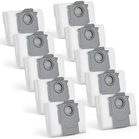 Roborock Q5+ / Q5 Pro+ / Q8 Max / Q8 Max+/S8 Pro Ultra / S7 MaxV Ultra / S7 Pro Ultra / Q7+ / Q7 Max+ ロボロックと互換性ある ゴミ収集ドック用使い捨て紙パックB 交換部品 消耗品 10枚セット ホコリ 舞い散りにくい