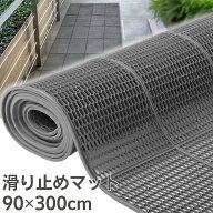 滑り止めマット ベランダ 有孔 水切りマット 業務用 90×300cm 厚さ4mm 屋外 室内 転倒防止 雪道 台風 災…