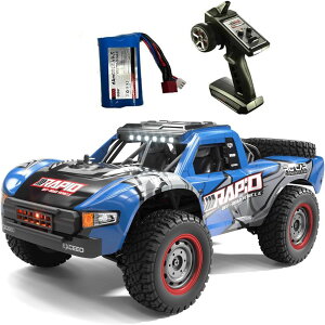 1/14 �X�P�[���� RC �g���b�N�A4x4 �I�t���[�h�����R���J�[�ł��B���� 50 �L�����[�g���ɒB���邱�Ƃ��ł��A�S�n�`�Ή��̃I�t���[�h�ԂŁA��ᐧ��ARC390 �J�[�{���u���V���[�^�[�A���^���V
