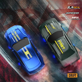ラジコンカー 1/43ドリフトカー 4WD 2.4Ghz LEDライト 運転時間25分 子供向けレーシングカー 男の子向けおもちゃ 誕生日クリスマスプレゼント