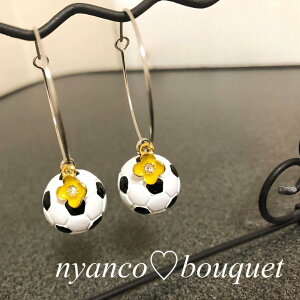yɂ񂱃u[Pz TbJ[{[ sAX {[̑傫1.5Z` ObY Zbg  soccer ball pierced earrings X|[c ϐ  蕨 FB  j o zCg F ub