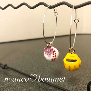 yɂ񂱃u[Pz 싅{[ sAX {[̑傫1.0Z` ObY Zbg  x[X{[ baseball pierced earrings X|[c ϐ  蕨 FB  o zCg F u