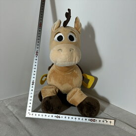 【中古】 【カウボーイの相棒】 【アンディの仲間】 ディズニー ピクサー トイストーリー ブルズアイ ぬいぐるみ 高さ約36cm 横幅約20cm 奥行き未計測 重量約246g ブラウン イエロー 中古品 動作確認済み おもちゃ キャラクターグッズ キッズ 男の子 女の子