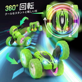 【9/9(水)まで★200円クーポン発行中!】【土日祝も翌日配達】360度回転 RCカー ラジコンカー 高速両面運転 ラジコン カー オフロード スタントカー 大容量バッテリー リモコンカー ジェスチャー付 ミュージック 音楽 LEDライト 無線遠隔制御 充電式 車 子供 こども向け