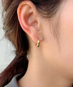 ドロップフープピアス / drop hoop pierce (両耳用) レディース アクセサリー 結婚式 パーティー 誕生日 プレゼント シルバー ゴールド ピンクゴールド シンプル