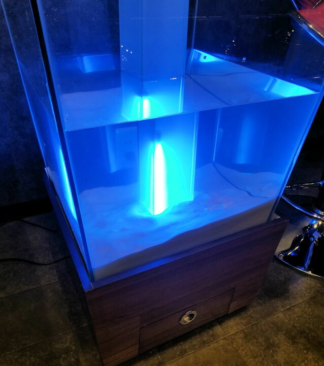 楽天市場】水槽型 アクアリウムガラステーブル(FT-18) テーブル 