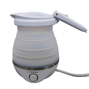 ドリテック トラベルケトル 0.6L シリコン dretec PO-168WT