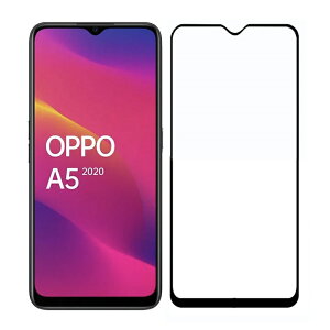 OPPO A5 2020フィルム 日本旭硝子 硬度9H 耐衝撃 ガラスフィルム 指紋防止 飛散防止 高透明度 貼り付け簡単 タッチ感度UP 高透過 アンドロイド 液晶保護ガラス 2.5D 全面保護ガラス ブラック