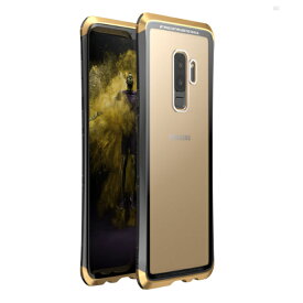 Galaxy S9ケース 背面強化ガラス+アルミニウムバンパー 耐衝撃 ギャラクシーs8カバー Galaxy S9+バンパー アルミ Galaxy S9ケース アルミ 背面保護 Galaxy S8+ケース 背面強化ガラス 航空アルミ Galaxy S9バンパー Galaxy S9+アルミバンパー