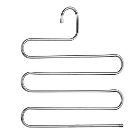 ハンガー ズボン ズボンハンガー 5連 すべらない 2本セット 滑らない ステンレス 収納 おしゃれ ズボン用 スラックスハンガー ステンレスハンガー 衣類ハンガー スラックス ボトムハンガー パンツ ボトムス タオル 引っ越し 省スペース ラック 新生活 洗濯 スリム