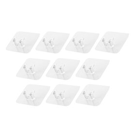 壁掛けフック おしゃれ 透明 穴 開けない 10個セット 透明フック 粘着フック 強力フック 壁フック 防水 防湿 10枚セット 賃貸