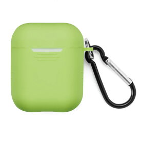 AirPods ケース シリコン カバー エアポッズ エアーポッズ カラフル パステルカラー カラビナ付き ソフトケース イヤホンカバー イヤホンケース アクセサリー 収納 アップル iPhone 保護カバー シンプル 第1世代