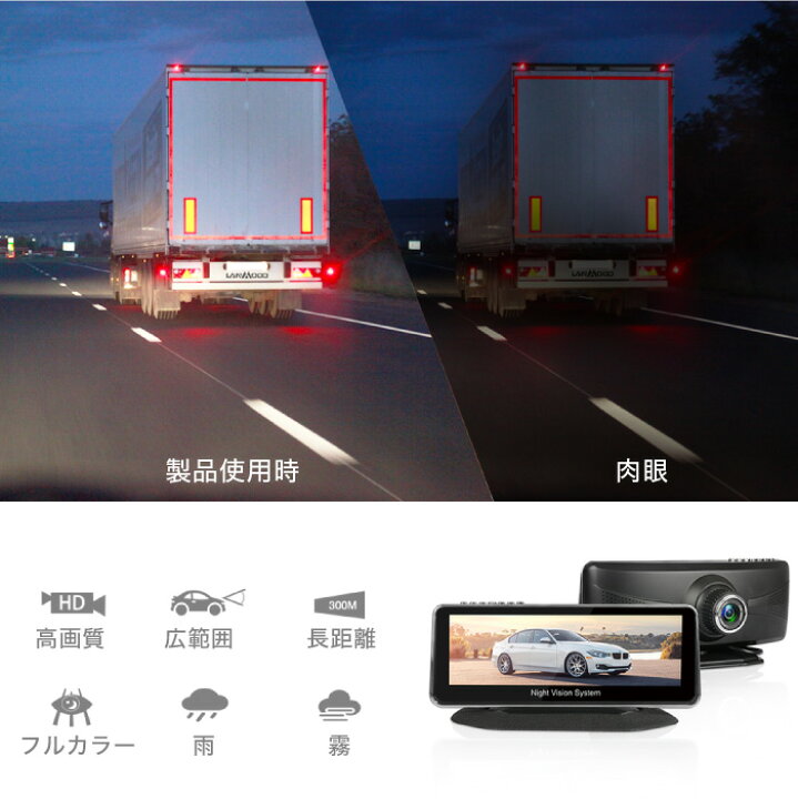 楽天市場】Lanmodo 1080P フルHD ナイトビジョンシステム【リアカメラ 