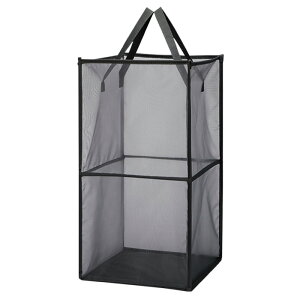 ランドリーバスケット 折りたたみ メッシュ スクエア スリム 2段 大容量 ランドリーボックス 洗濯かご おしゃれ ランドリーかご