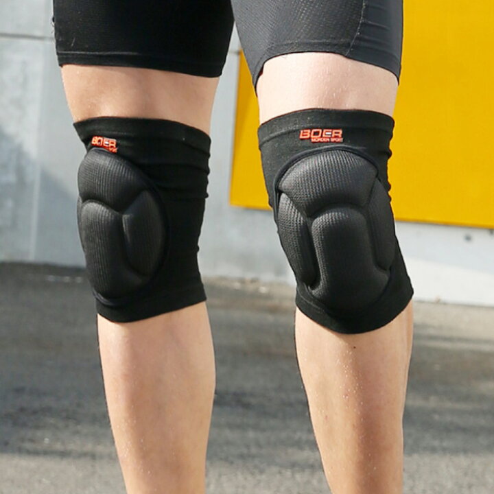 2021年新作入荷 膝サポーター 黒 スポーツニーパッド 膝 膝保護 スポーツ 2個1組 S