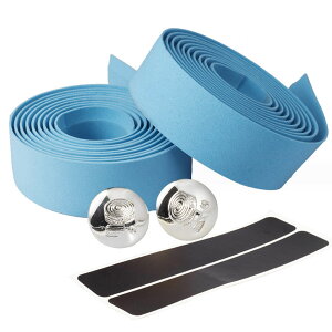 バーテープ 自転車 2個セット テープ ロードバイク クロスバイク ハンドル エンドテープ エンドキャップ フィニッシュテープ スポンジ 手汗 雨 グリップ ブルホーン ドロップハンドル エア