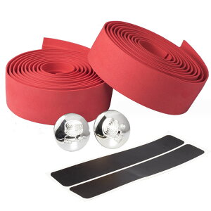 バーテープ 自転車 2個セット テープ ロードバイク クロスバイク ハンドル エンドテープ エンドキャップ フィニッシュテープ スポンジ 手汗 雨 グリップ ブルホーン ドロップハンドル エア