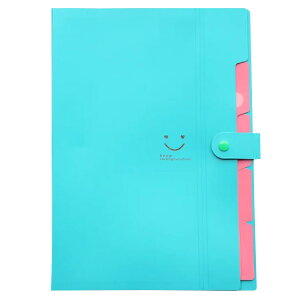 ドキュメントファイル 書類整理 A4 5ポケット 10色 ジャバラ アコーディオン 書類収納 ファイル収納 領収書 ファイルケース 書類ケース レシート 家計管理 説明書 作品 可愛い パステル 防水