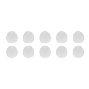 イヤーピース イヤーチップ 同色10個セット 5ペア イヤホン 交換用 内径4.5mm 外径9mm 10.5mm 12mm ブラック ホワイト 黒 白 ベーシック 定番 シンプル オーディオ イヤホンアクセサリー