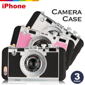 iPhone15 ケース カメラ型 ケース iPhone SE SE3 iPhone12 XR iPhone8 mini XS Pro Max SE2 第2世代 iPhone12Pro iPhoneケース ブラック ホワイト ピンク ストラップ ロングストラップ