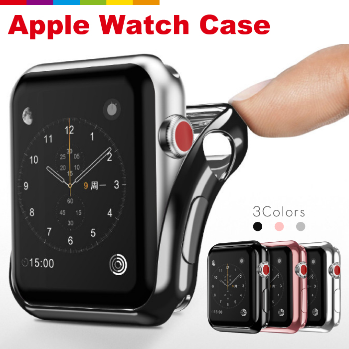 楽天市場】Apple Watch Series 3/2/1 TPU ソフトカバー メタリック