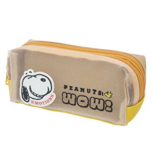 スヌーピー グッズ ペンケース キャラクター メッシュBOXポーチ フェイス 新入学