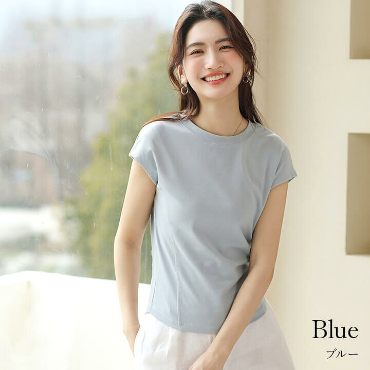 楽天市場】レディース フレンチスリーブTシャツ トップス カットソー T 