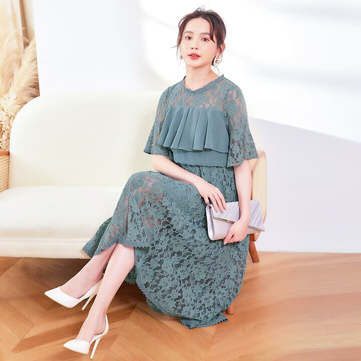楽天市場】パーティードレス 結婚式 ワンピース 大きいサイズ ロング  