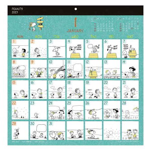 スヌーピー 2023Calendar 壁掛けカレンダー2023年 コミックデザイン ピーナッツ APJ キャラクター 書き込み 便利 予定表 令和5年暦 予約 シネマコレクション