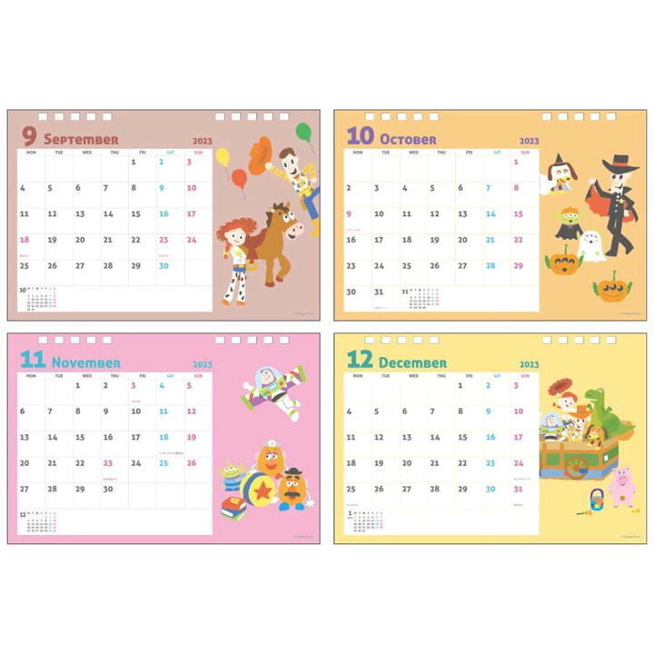楽天市場 トイストーリー 23calendar 卓上カレンダー23年 スケジュール ディズニー サンスター文具 キャラクター インテリア 書き込み 令和5年暦 予約 メール便可 シネマコレクション キャラクターのシネマコレクション