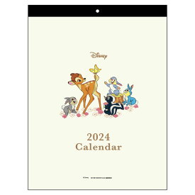 ディズニーキャラクター 2024Calendar 壁掛けカレンダー2024年 ウォールカレンダー クラシック シンプルS サンスター文具 キャラクター インテリア 令和6年暦 シネマコレクション