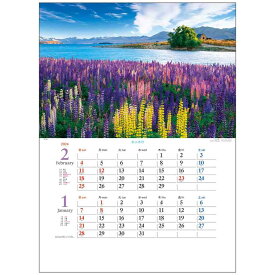 水の美景 2ヶ月ミシン目入り 2024 Calendar 壁掛けカレンダー2024年 フォト トーダン 写真 世界風景 インテリア 令和6年暦 シネマコレクション