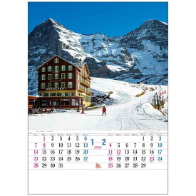 アルプス 2024 Calendar 壁掛けカレンダー2024年 フォト トーダン 写真 世界風景 インテリア 令和6年暦 シネマコレクション