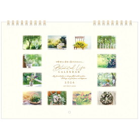 【ポイント10倍 & クーポン！】【50％OFF】ボタニカルライフカレンダー 2026Calendar 壁掛けカレンダー2026年 スケジュール APJ 草花写真 書き込み インテリア 令和8年暦 シネマコレクション