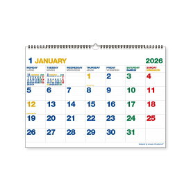 【ポイント10倍 & クーポン！】A3壁掛 ビジブル 2026Calendar 壁掛けカレンダー2026年 エトランジェ ディ コスタリカ スケジュール 新日本カレンダー 実用 書き込み シンプル グッズ シネマコレクション