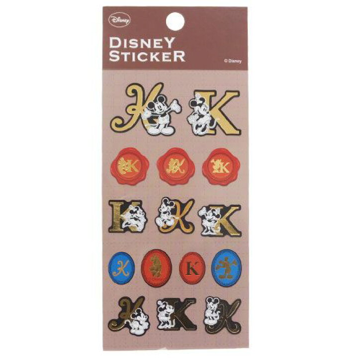 楽天市場 ミッキー ミニー K アルファベットシール キャラクター グッズ 通販 シネマコレクション メール便可 キャラクターのシネマコレクション