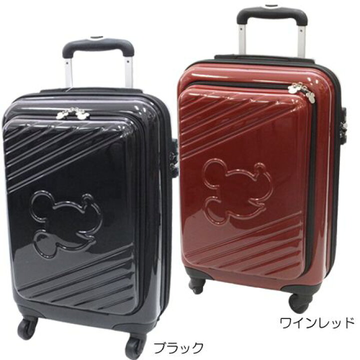 楽天市場 ミッキーマウス ジッパーポケット付き115cmキャリーバッグ 機内持ち込みスーツケース キャラクター旅行鞄 キャラクター のシネマコレクション
