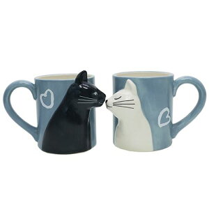 ねこ マグカップ キスペアマグ 2個セット アニマル サンアート ギフト食器 かわいい かわいい グッズ 通販 シネマコレクション プレゼント 男の子 女の子