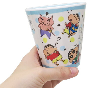 楽天市場 クレヨンしんちゃん メラミンカップ Wプリントメラミンコップ らくがき ブルードット ティーズファクトリー 270ml 割れにくいコップ アニメキャラクターグッズ シネマコレクション キャラクターのシネマコレクション